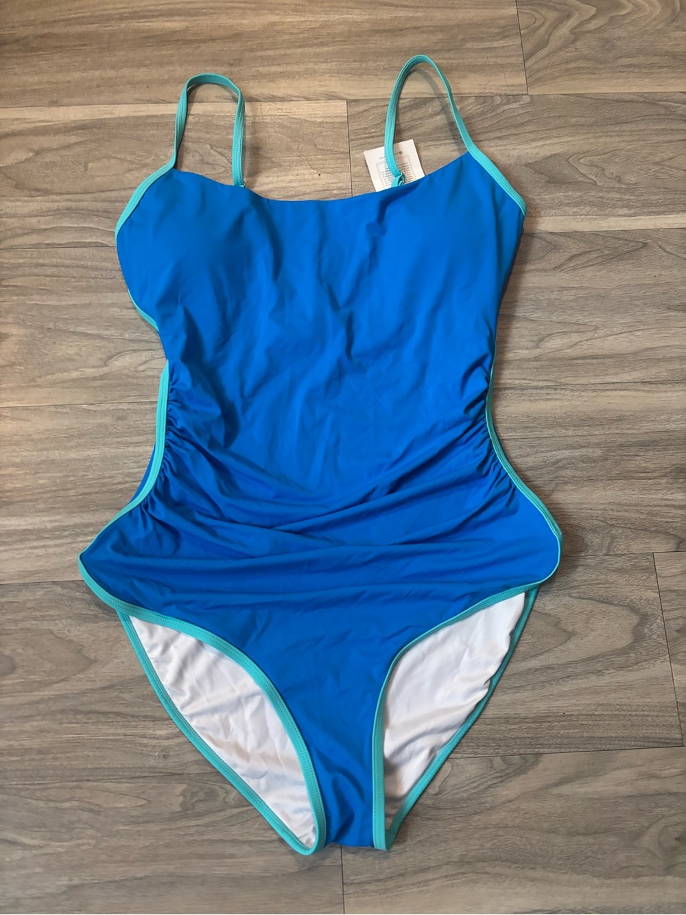 Turquoise & Blue Bandeau Style Swimsuit